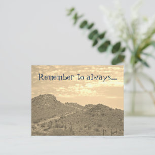Follow Your Own Path Desert Hiking Graduation Postcard
