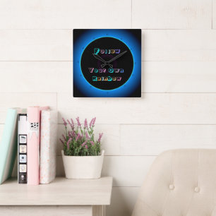 "Follow Your Own Rainbow "> Illuminated Wall Clock