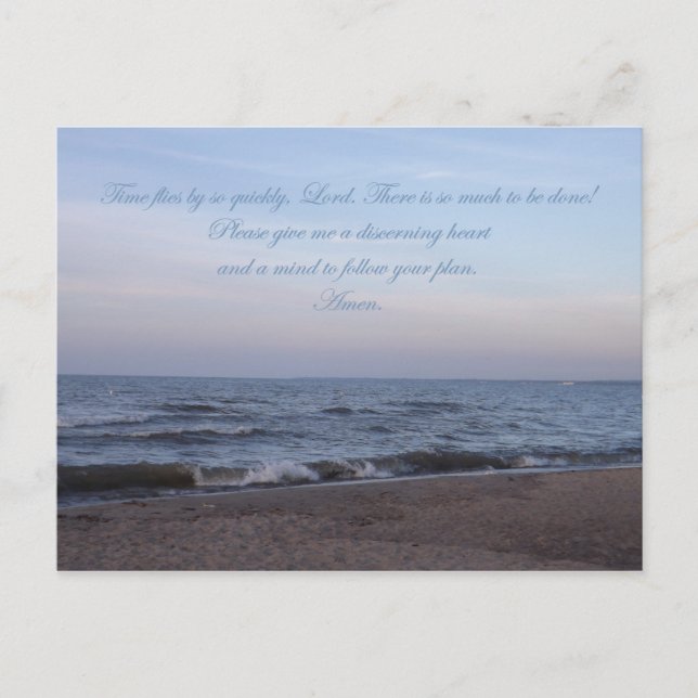 Follow Your Plan Prayer postcard (Front)