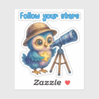 Follow Your Stars – Owl Sticker