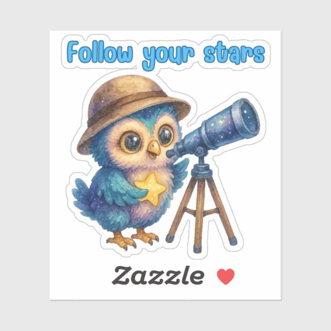 Follow Your Stars – Owl Sticker (Sheet)