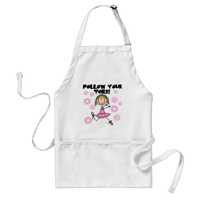 Follow Your Toes Ballerina Tshirts and Gifts Standard Apron (Front)