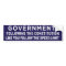 Following the Constitution Bumper Sticker