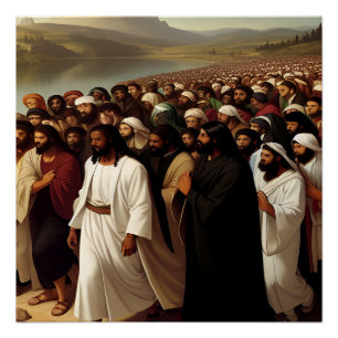 Following the Saviour Christian Art Poster