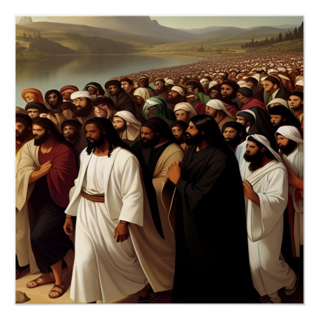 Following the Saviour Christian Art Poster (Front)