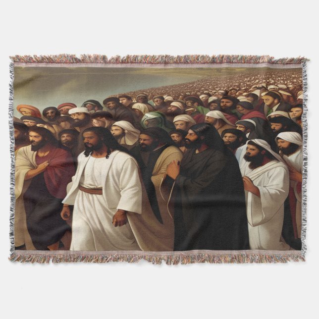 Following the Saviour Christian Art Throw (Front)