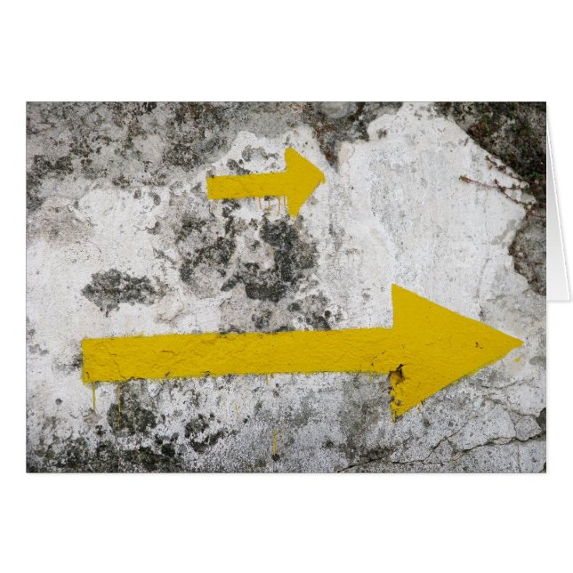 Following the Yellow Arrows Card (Front Horizontal)