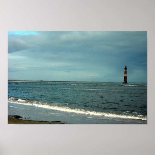Folly Beach Lighthouse Poster (Front)