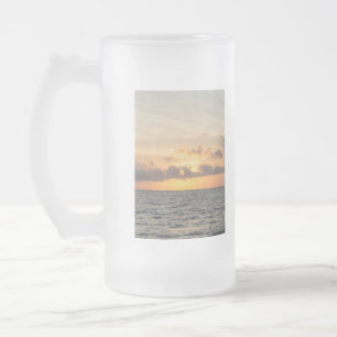 Folly Beach Morning Frosted Glass Beer Mug