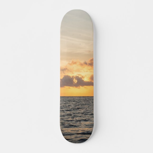 Folly Beach Morning Skateboard (Front)