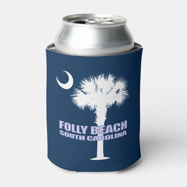 Folly Beach (P&C) Can Cooler (Can Front)