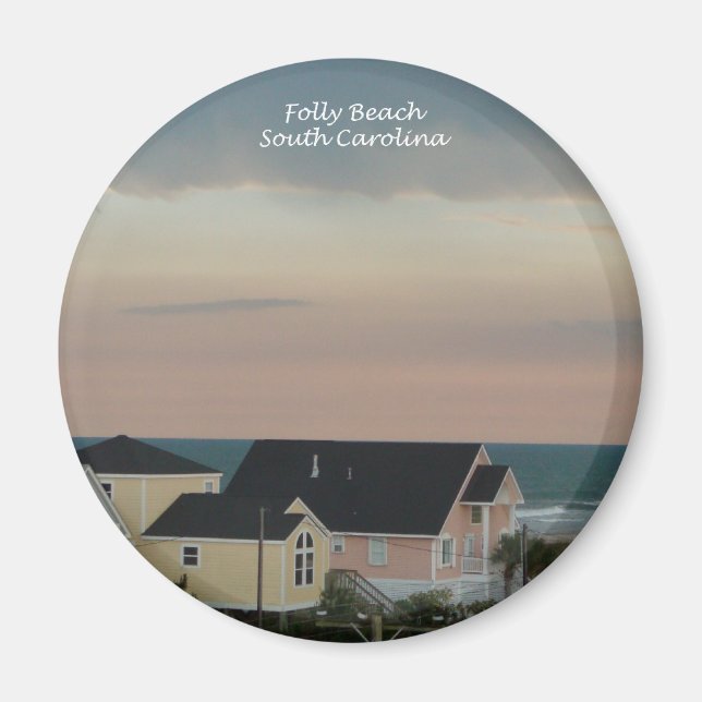 Folly Beach Pastel Magnet (Front)