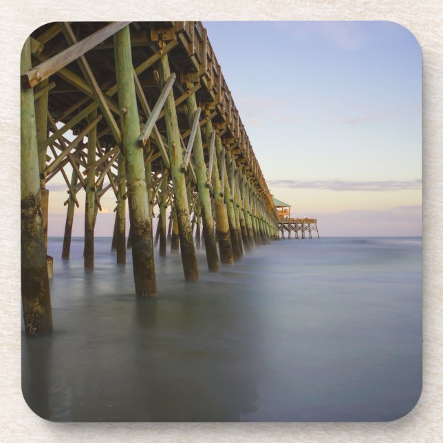 Folly Beach Pier Beauty Coaster (Front)