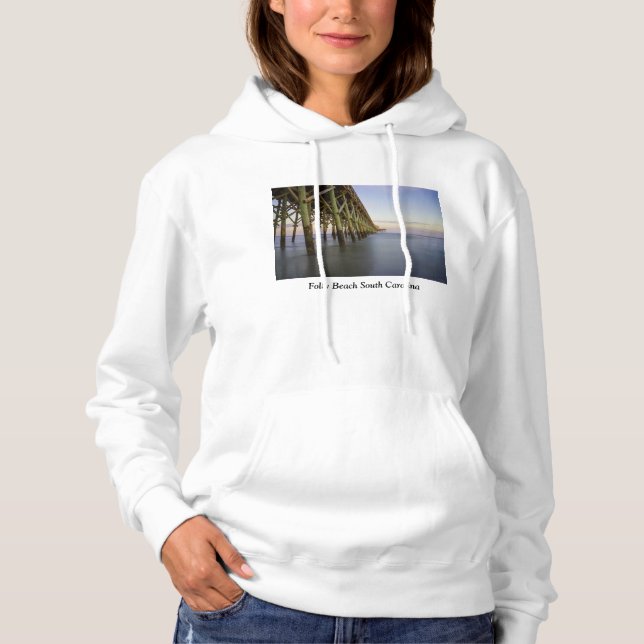 Folly Beach Pier Beauty Hoodie (Front)