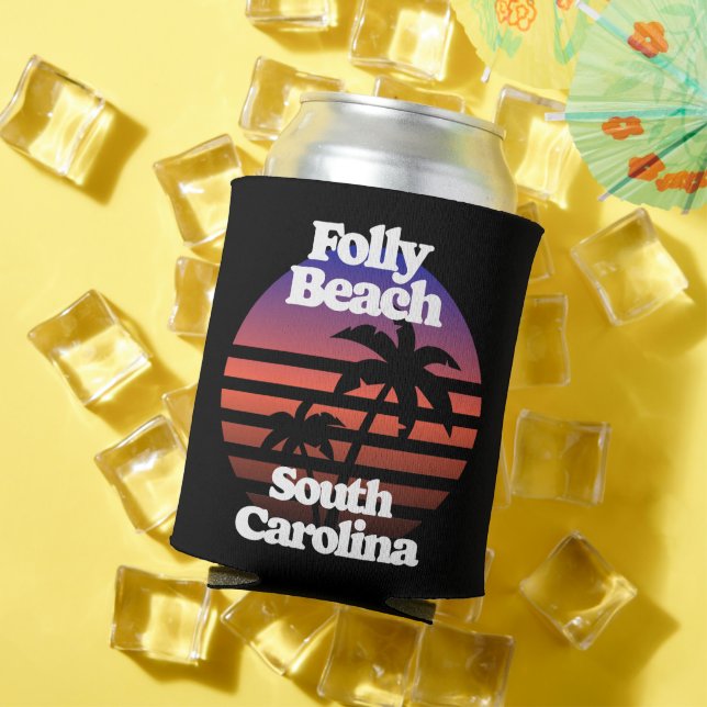 Folly Beach South Carolina Can Cooler (In Situ Summer)