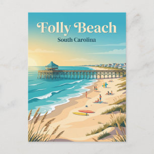 Folly Beach, South Carolina Postcard