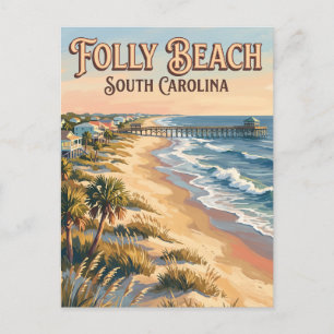 Folly Beach South Carolina Postcard