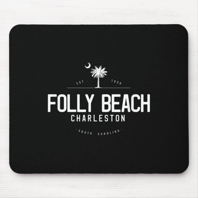 Folly Beach South Carolina Surfing  Mouse Mat (Front)