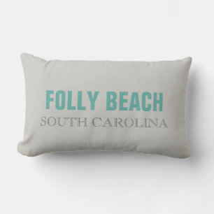 Folly Beach South Carolina Throw Pillow