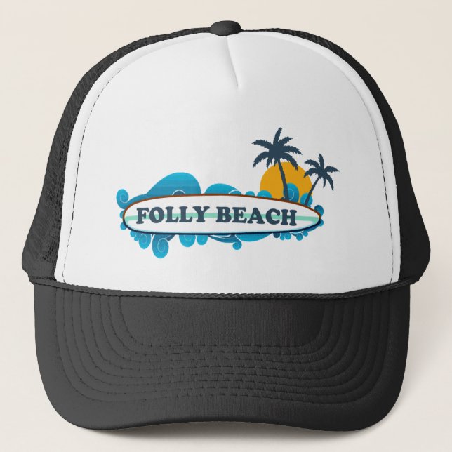 Folly Beach. Trucker Hat (Front)