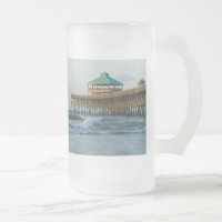 Folly Pier Morning Frosted Glass Beer Mug