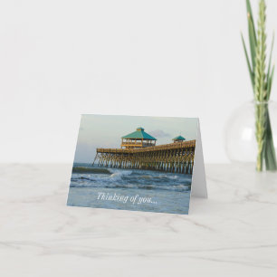 Folly Pier Morning Thinking Of You Card