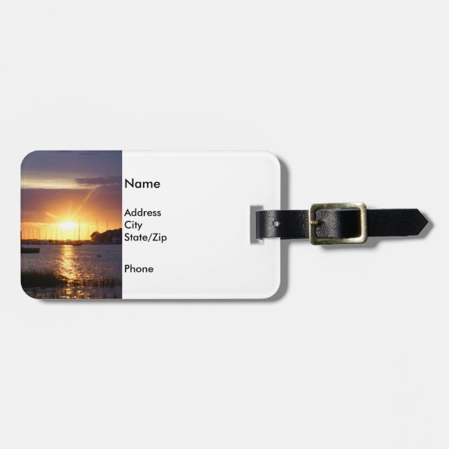 Folly River Sunrays Luggage Tag (Front Horizontal)