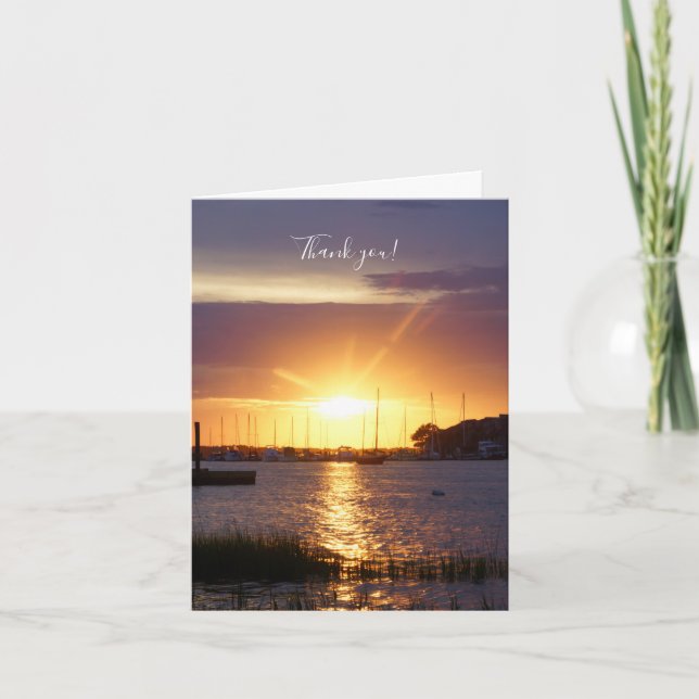 Folly River Sunrays Thank You Card (Front)