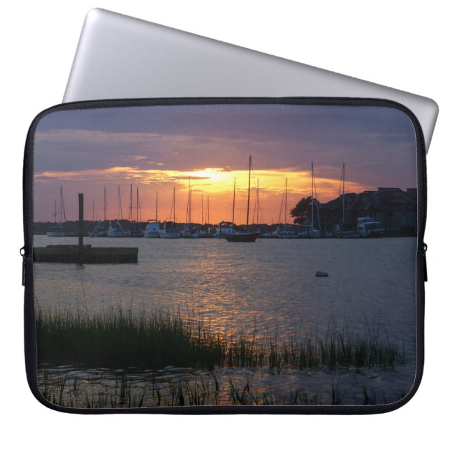 Folly River Sunset Laptop Sleeve (Front)