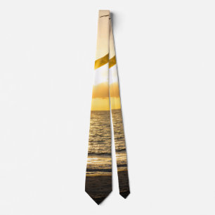 Folly Sunrise Tree Silhouette Neck Tie