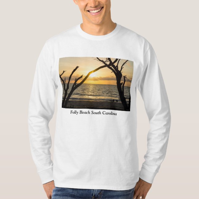 Folly Sunrise Tree Silhouette T-Shirt (Front)