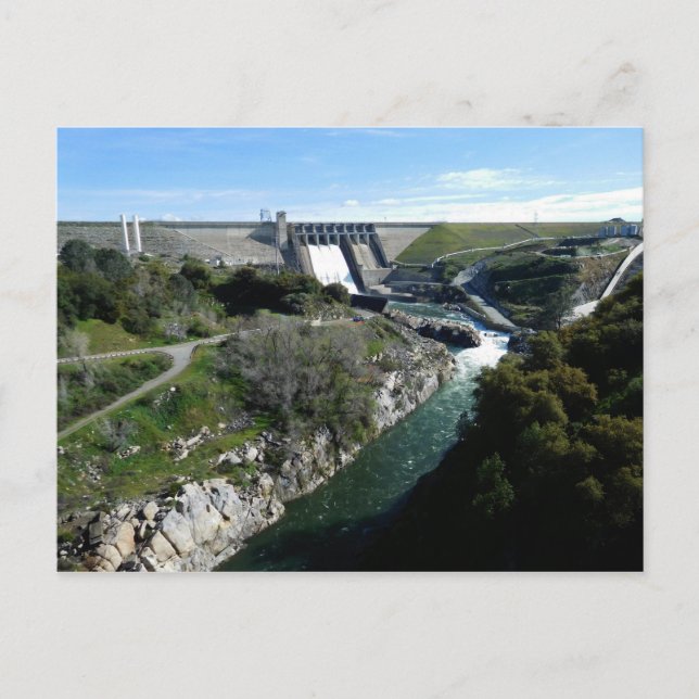 Folsom Icon: Folsom Dam and Gorge Postcard (Front)