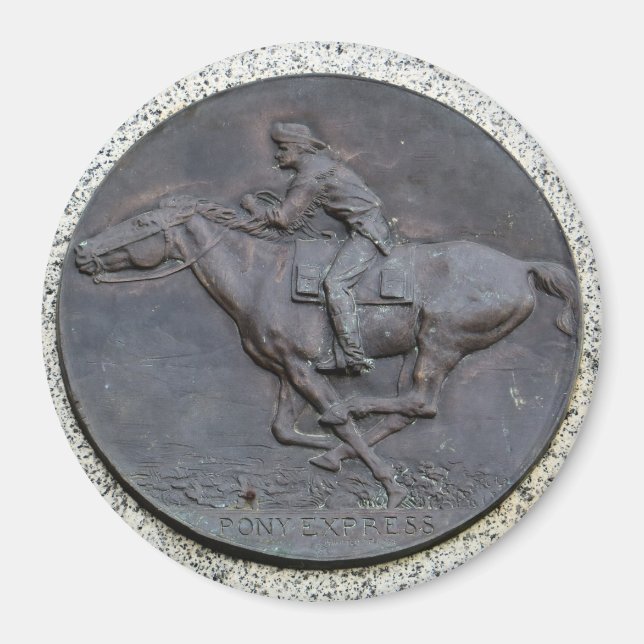 Folsom Icon: Pony Express Trail Marker Magnet (Front)