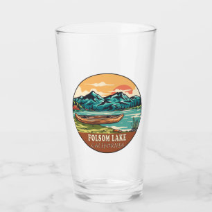 Folsom Lake California Boating Fishing Emblem Glass