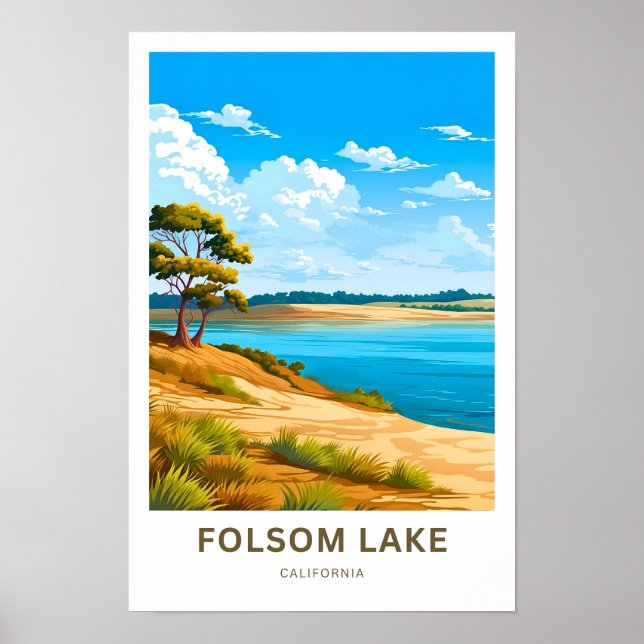 Folsom Lake California Travel Print (Front)