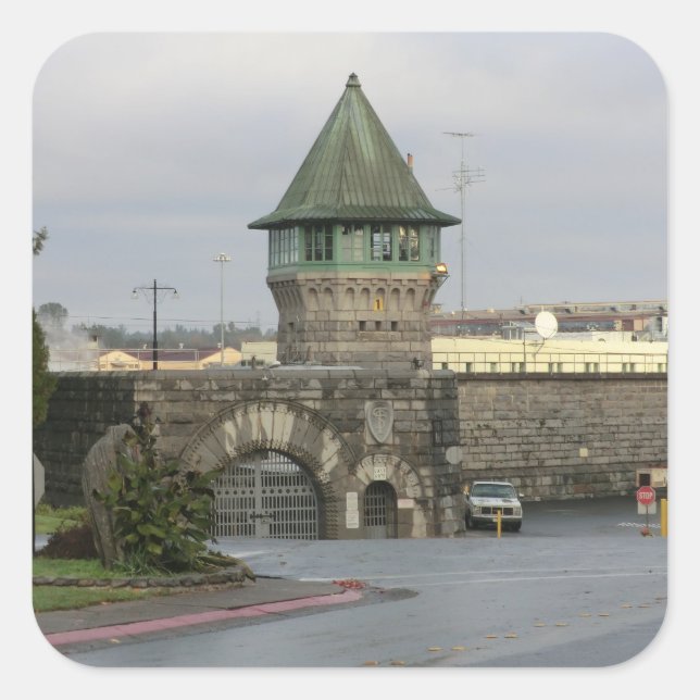 Folsom Prison Main (East) Gate Square Sticker (Front)