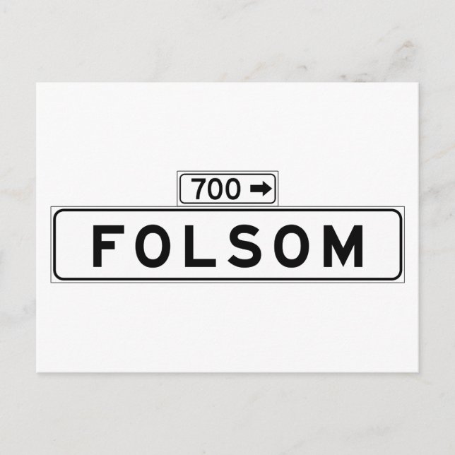 Folsom St., San Francisco Street Sign Postcard (Front)