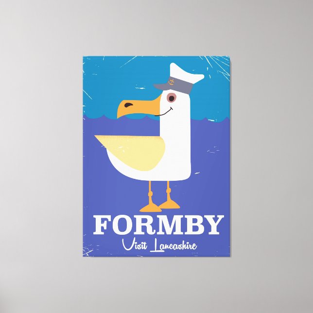 Fomby Lancashire seagull travel poster Canvas Print (Front)