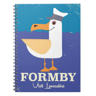 Fomby Lancashire seagull travel poster Notebook