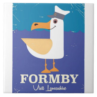 Fomby Lancashire seagull travel poster Tile