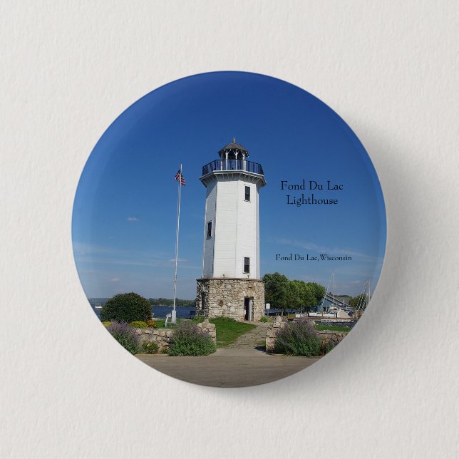 Fond Du Lac Lighthouse button (Front)