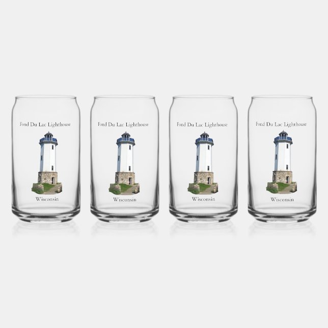 Fond Du Lac Lighthouse can glass (Front)