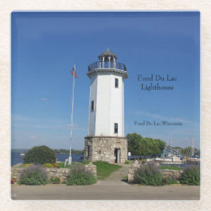 Fond Du lac Lighthouse glass coaster