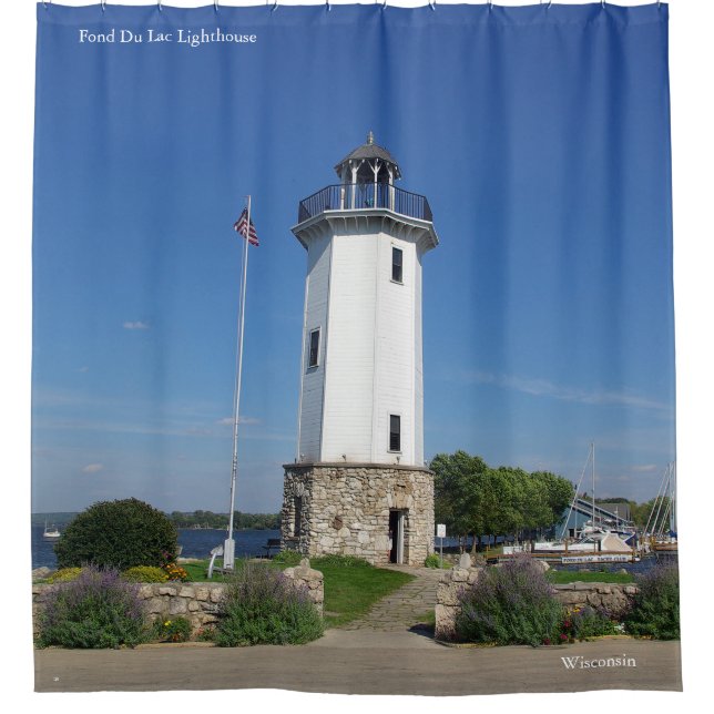 Fond Du Lac Lighthouse shower curtain (Front)