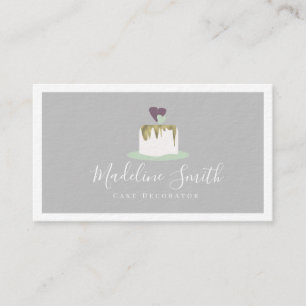 Fondant Wedding Cake Decorator Faux Gold  Business Business Card