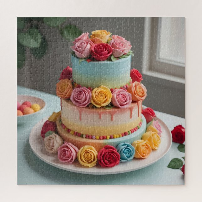 Fondant Wedding Cake Jigsaw Puzzle (Vertical)