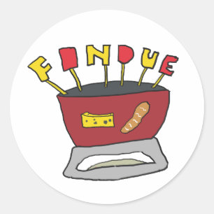 Fondue Classic Round Sticker