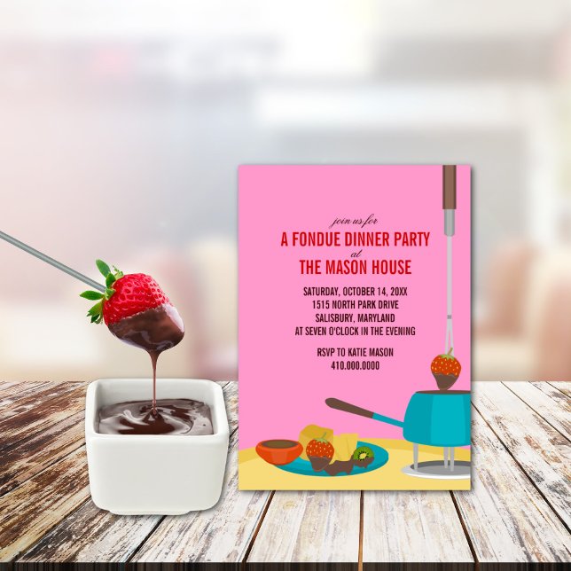 Fondue Dinner Party Invitations (Creator Uploaded)