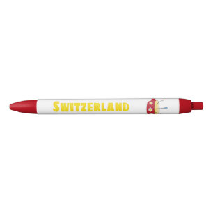 Fondue Pot Switzerland Cheese Typography Pen