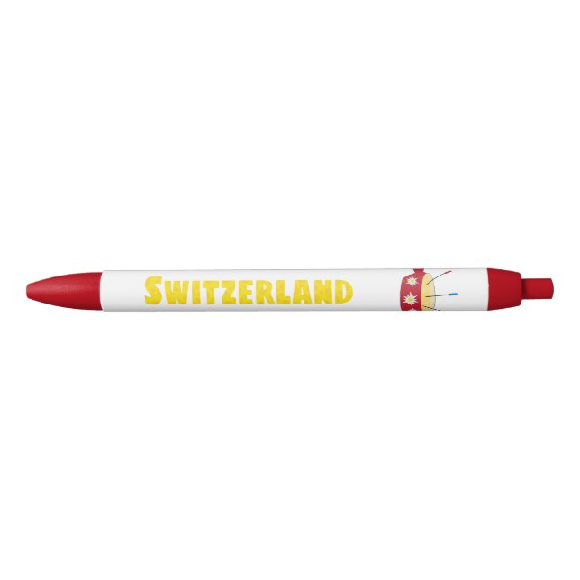 Fondue Pot | Switzerland Cheese Typography Pen (Front)
